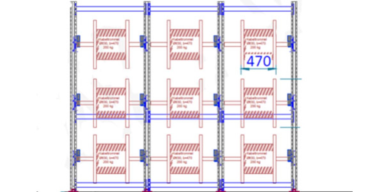 Kabeltrommelregal SYSTEM 'PB-80'