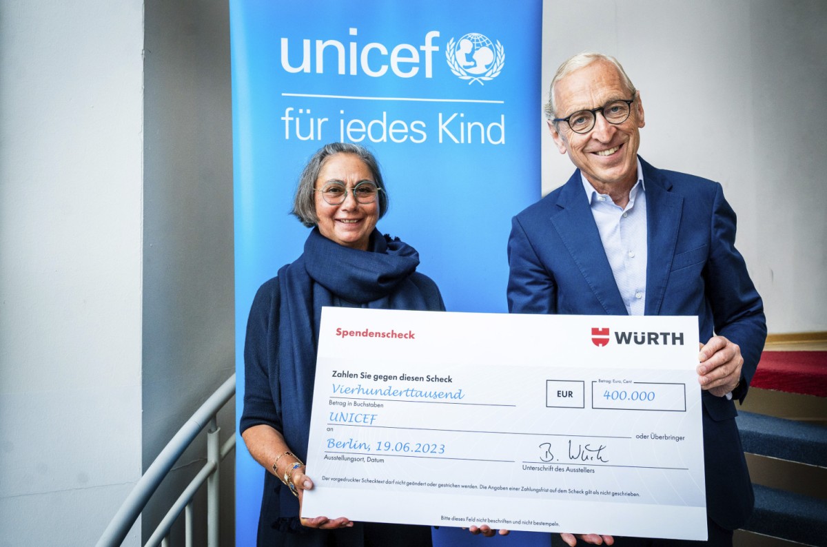 Magazin Teaser 202306_pa_wuerth_gruppe_spende_copyright_unicef
