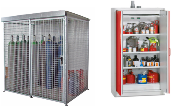 Gasflaschen Sicherheitsschrank und Gasflaschen-Container