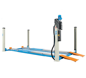 2- und 4-SÄULENHEBEBÜHNE 2-Säulenhebebühnen mit einer Tragkraft von 3.000 kg und stationäre Hebebühnen, die PKWs, Transporter und Nutzfahrzeuge mit bis zu 9.000 kg anheben können. Die Auffahrschienen unserer 4-Säulenhebebühnen sind bei diversen Modellen verschiebbar, wodurch das Heben kleiner und großer Fahrzeuge ermöglicht wird. Diese Hebebühne ist für Traglasten bis zu 18.000 kg geeignet.