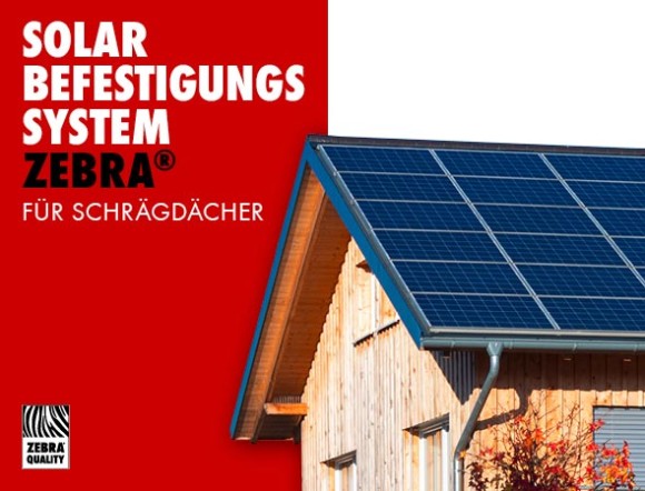 Zebra Schrägdach PV System