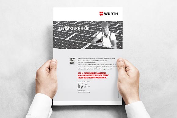 Photovoltaik ZEBRA Zertifikat
