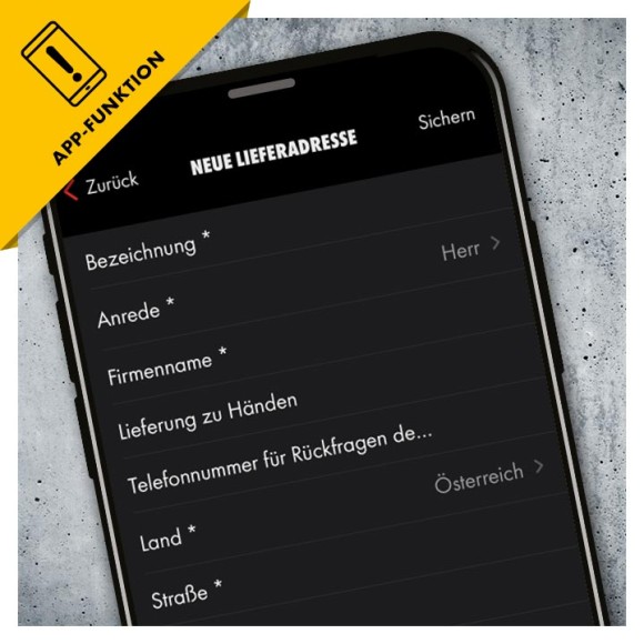 Lieferadresse ändern